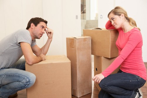 Careful loading of household items for local transport